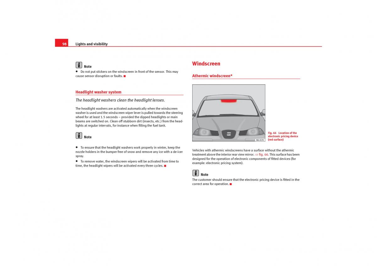 Seat Cordoba II 2 owners manual / page 100