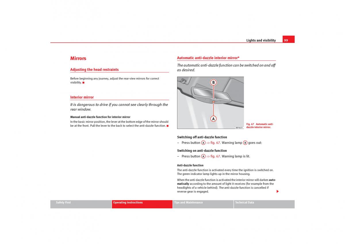 Seat Cordoba II 2 owners manual / page 101