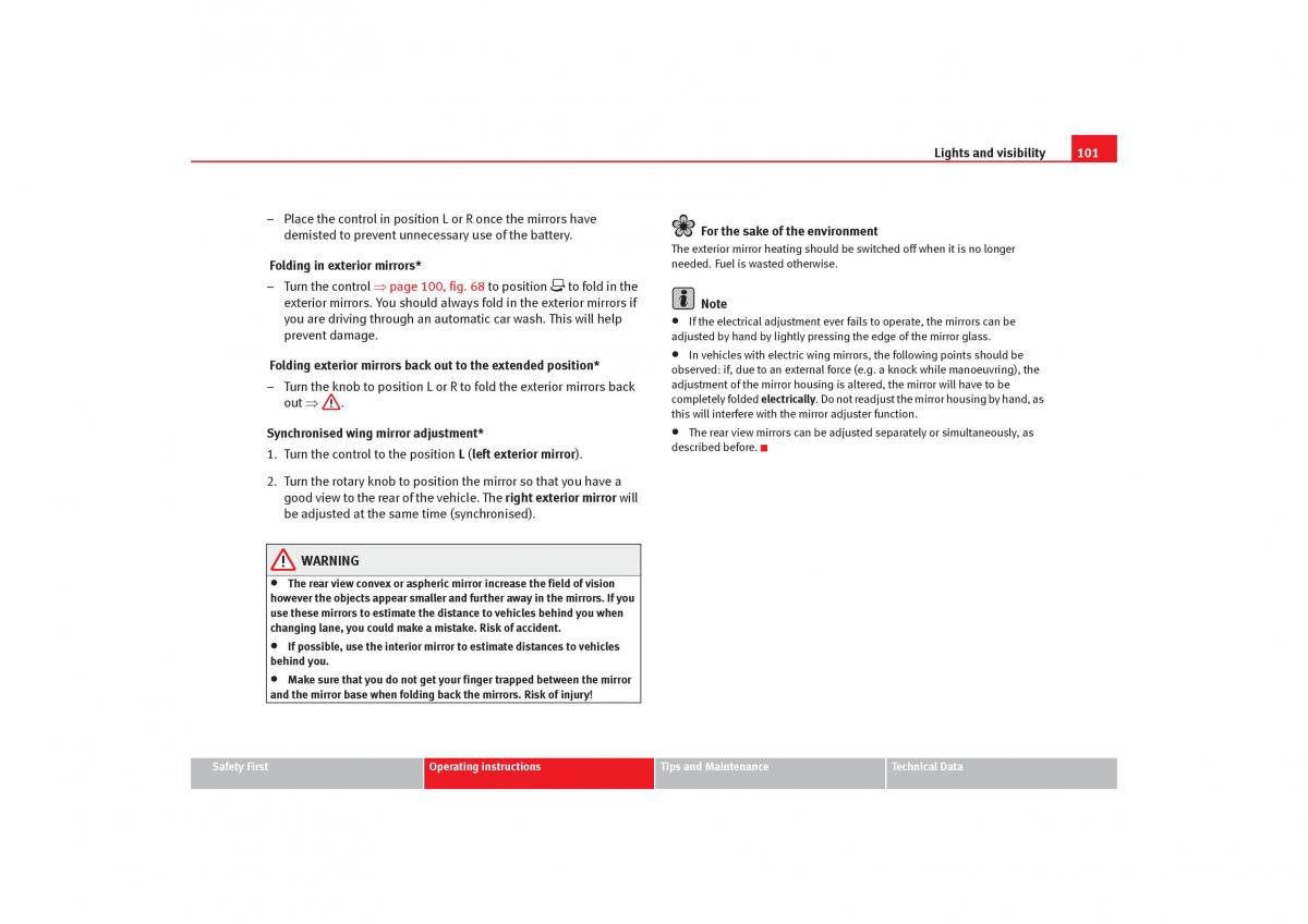 Seat Cordoba II 2 owners manual / page 103