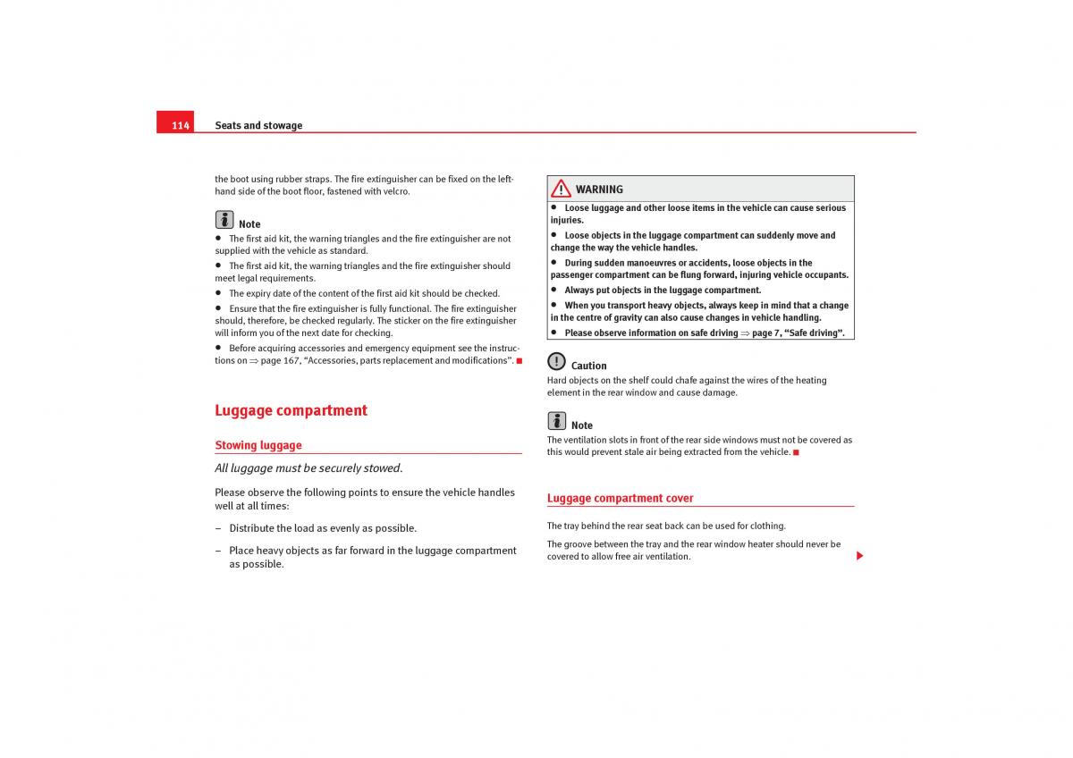 Seat Cordoba II 2 owners manual / page 116