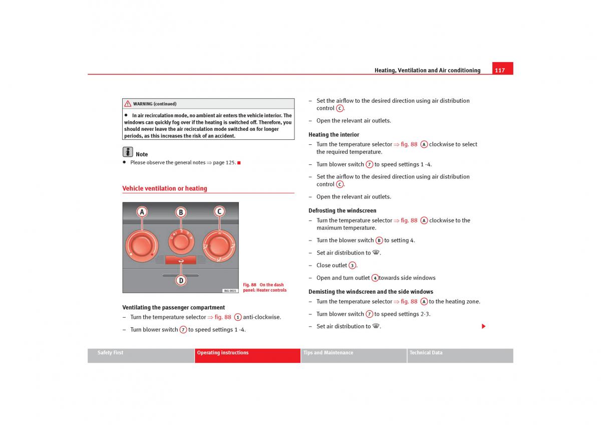 Seat Cordoba II 2 owners manual / page 119