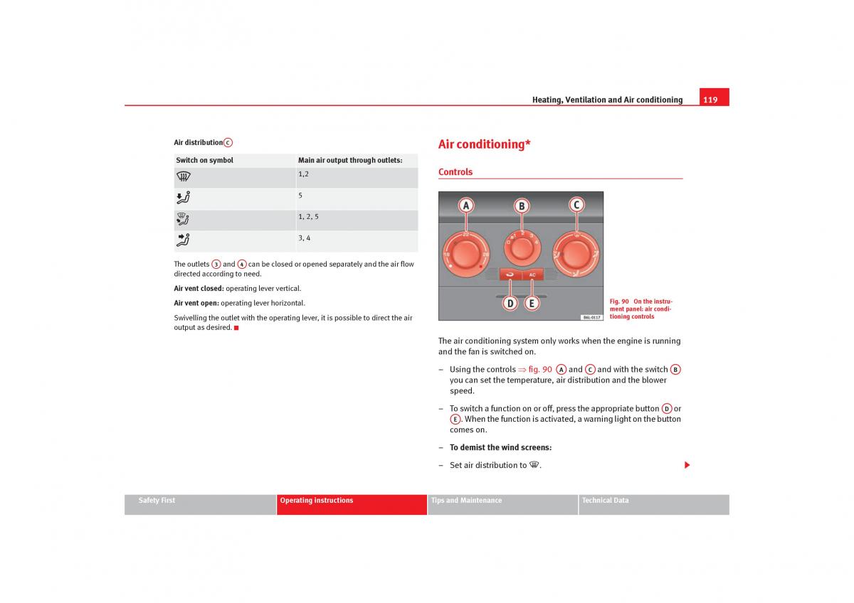 Seat Cordoba II 2 owners manual / page 121