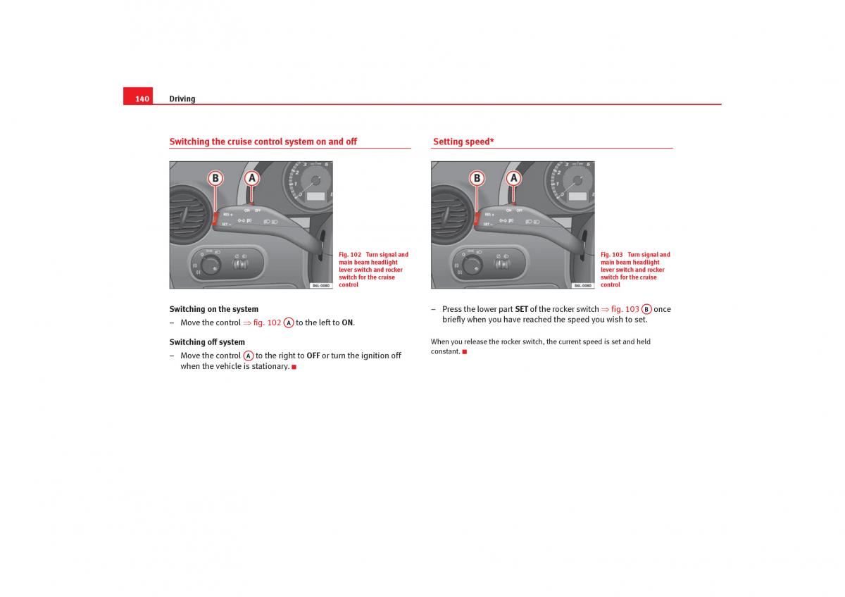 Seat Cordoba II 2 owners manual / page 142