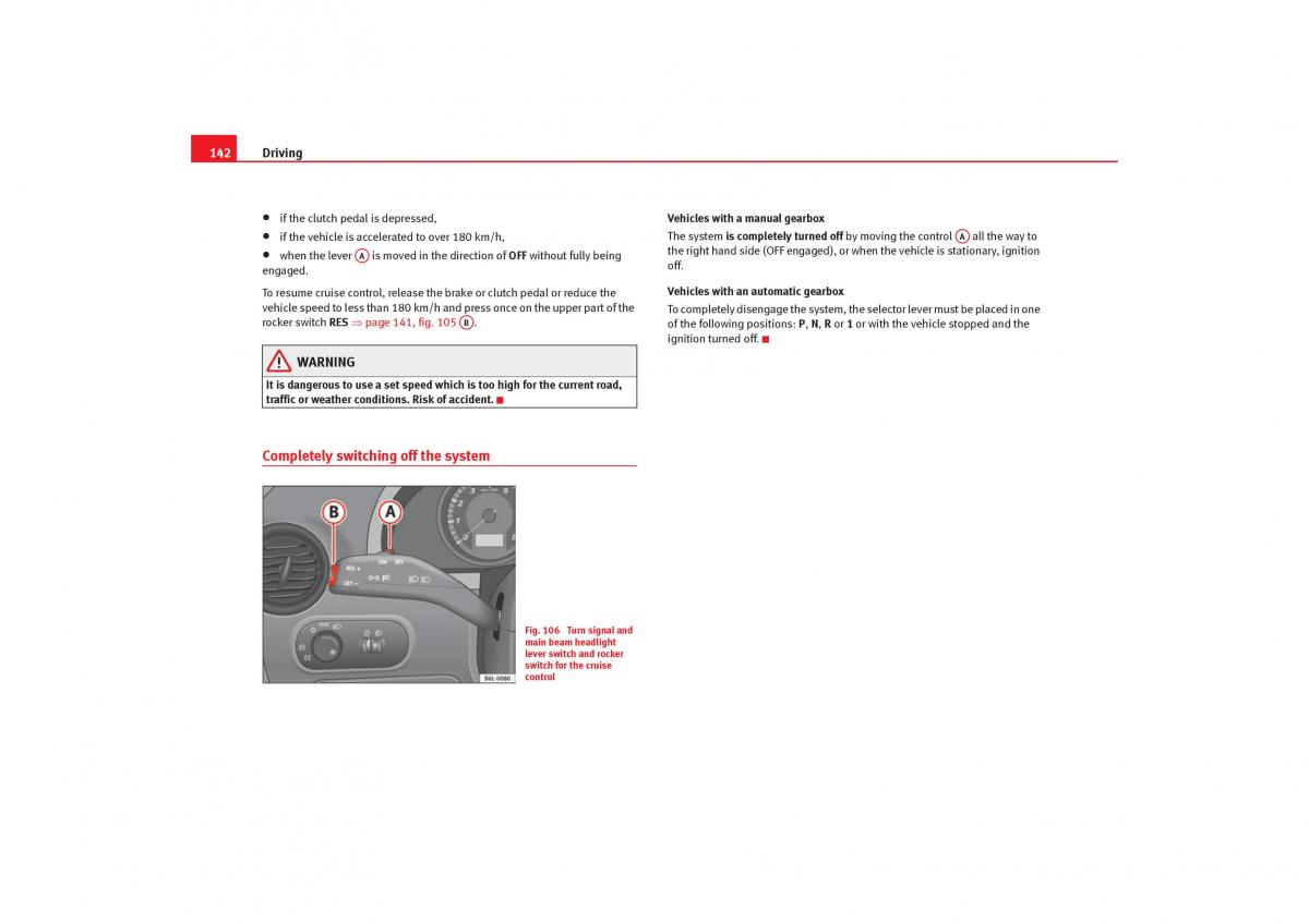 Seat Cordoba II 2 owners manual / page 144