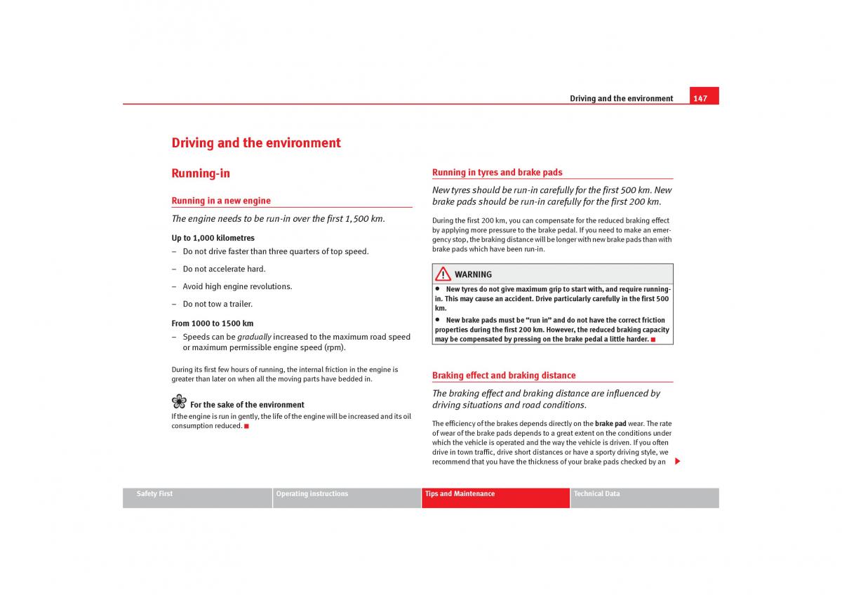 Seat Cordoba II 2 owners manual / page 149