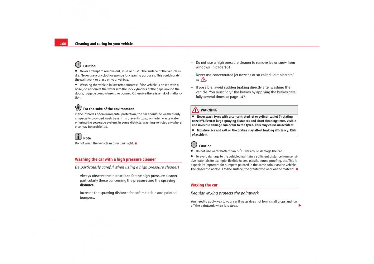 Seat Cordoba II 2 owners manual / page 162