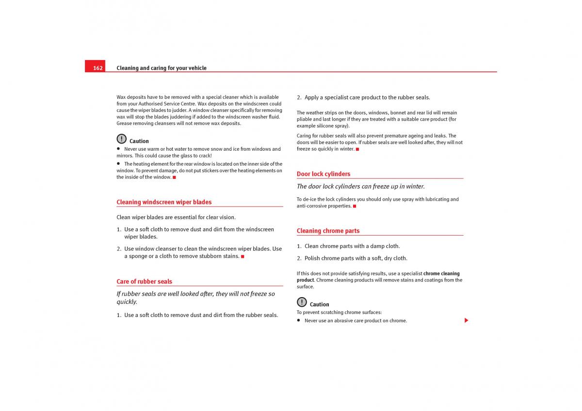 Seat Cordoba II 2 owners manual / page 164