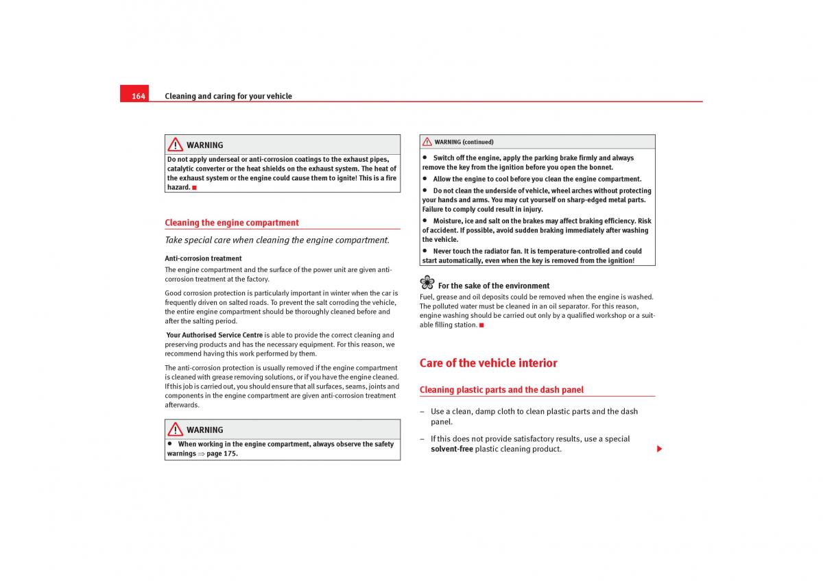 Seat Cordoba II 2 owners manual / page 166