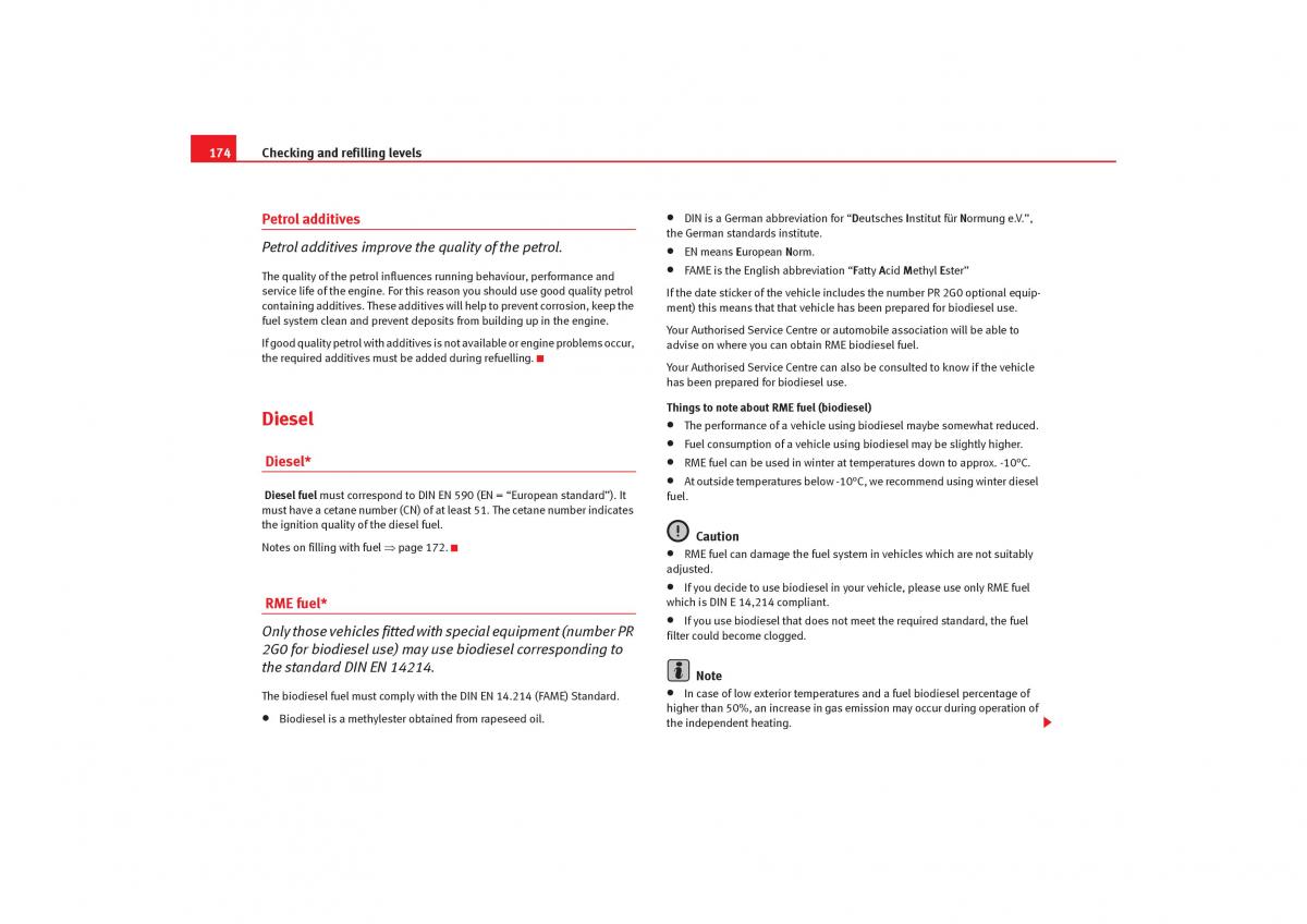 Seat Cordoba II 2 owners manual / page 176