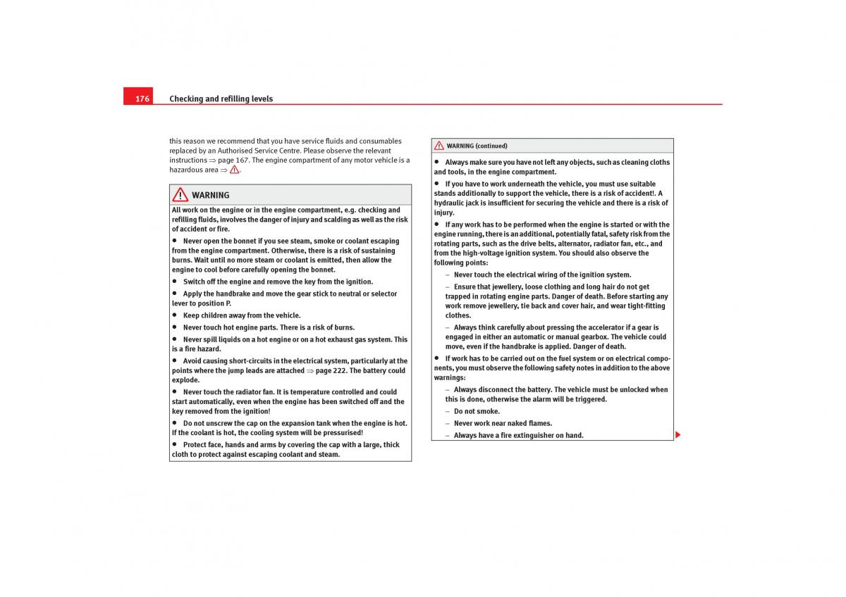 Seat Cordoba II 2 owners manual / page 178