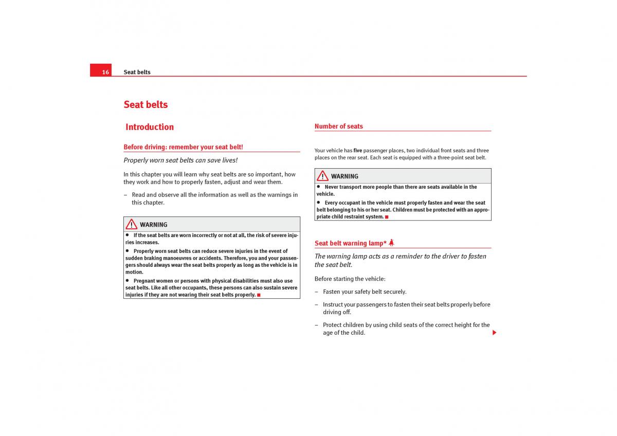 Seat Cordoba II 2 owners manual / page 18