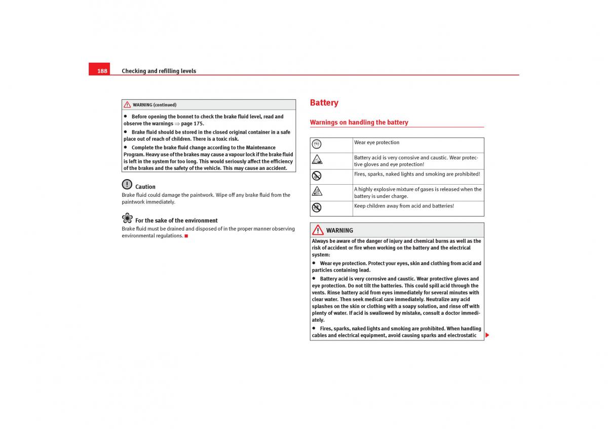 Seat Cordoba II 2 owners manual / page 190