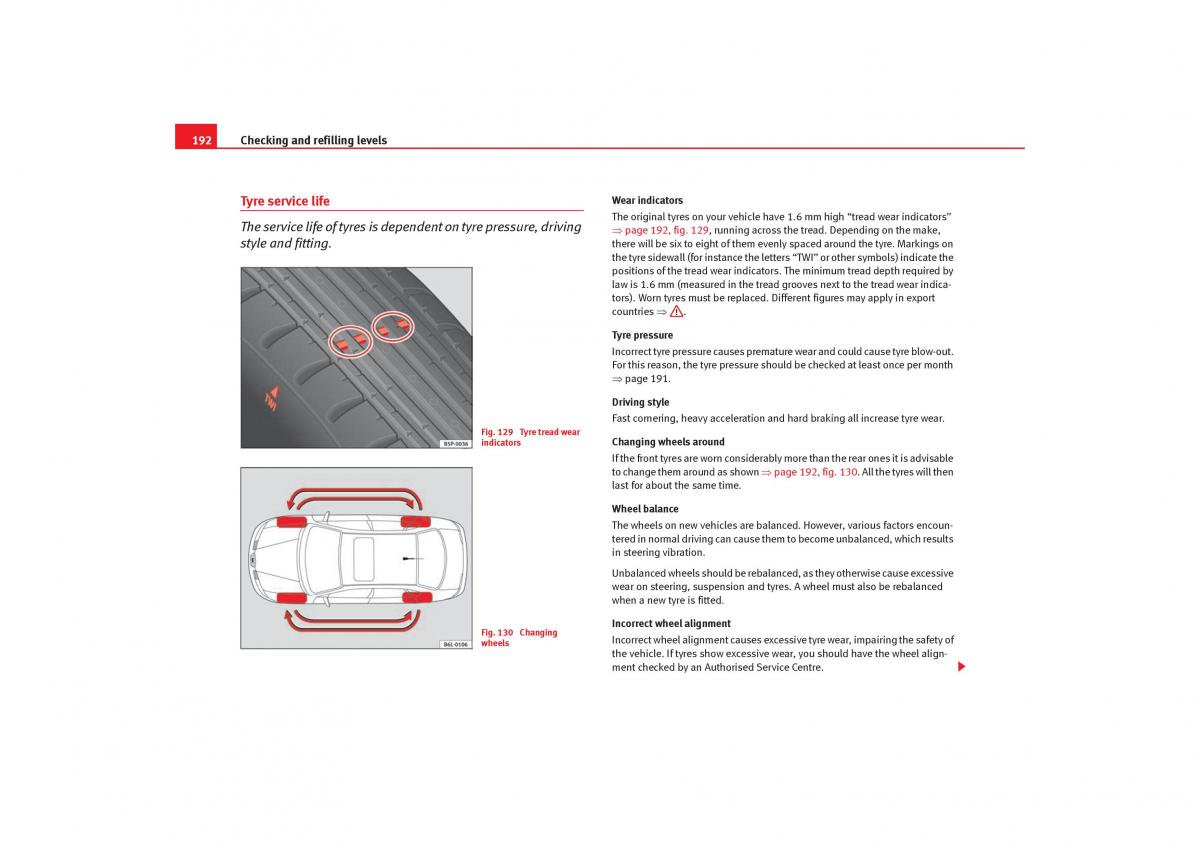 Seat Cordoba II 2 owners manual / page 194