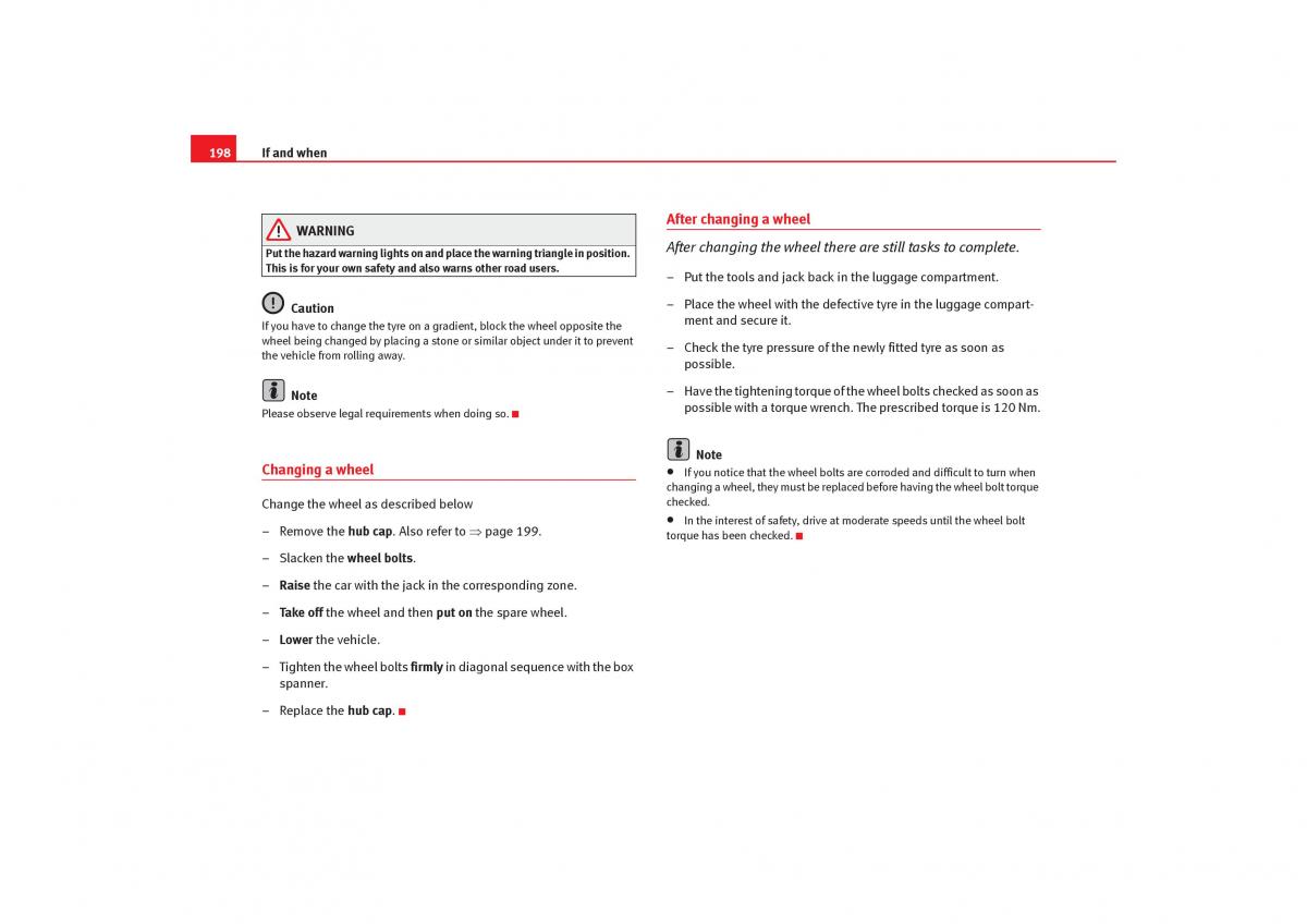 Seat Cordoba II 2 owners manual / page 200