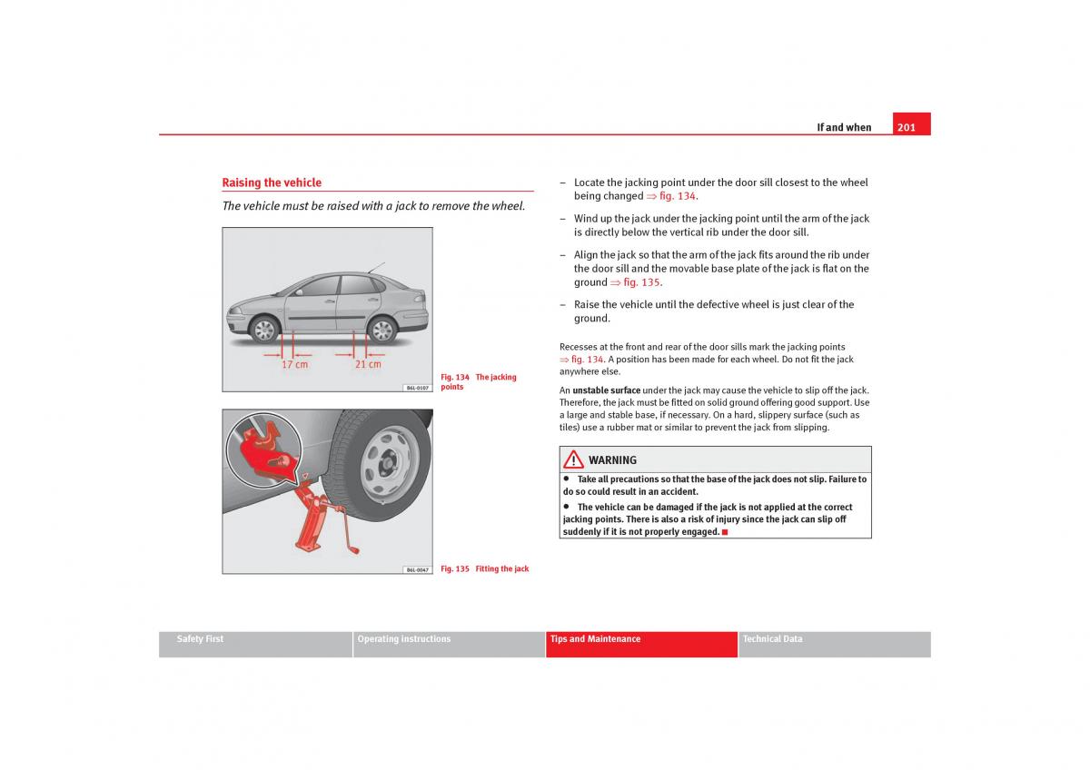 Seat Cordoba II 2 owners manual / page 203