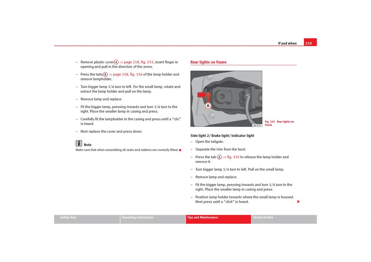 Seat Cordoba II 2 owners manual / page 221