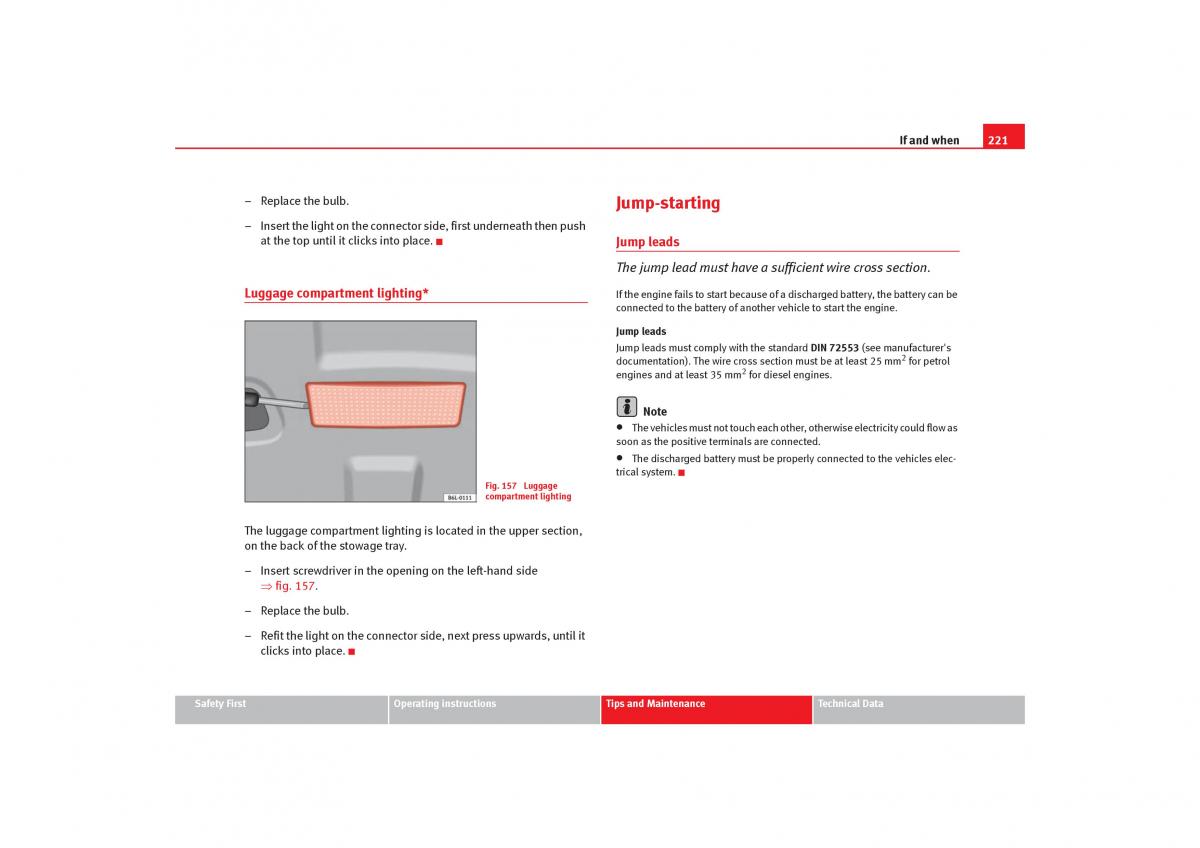 Seat Cordoba II 2 owners manual / page 223