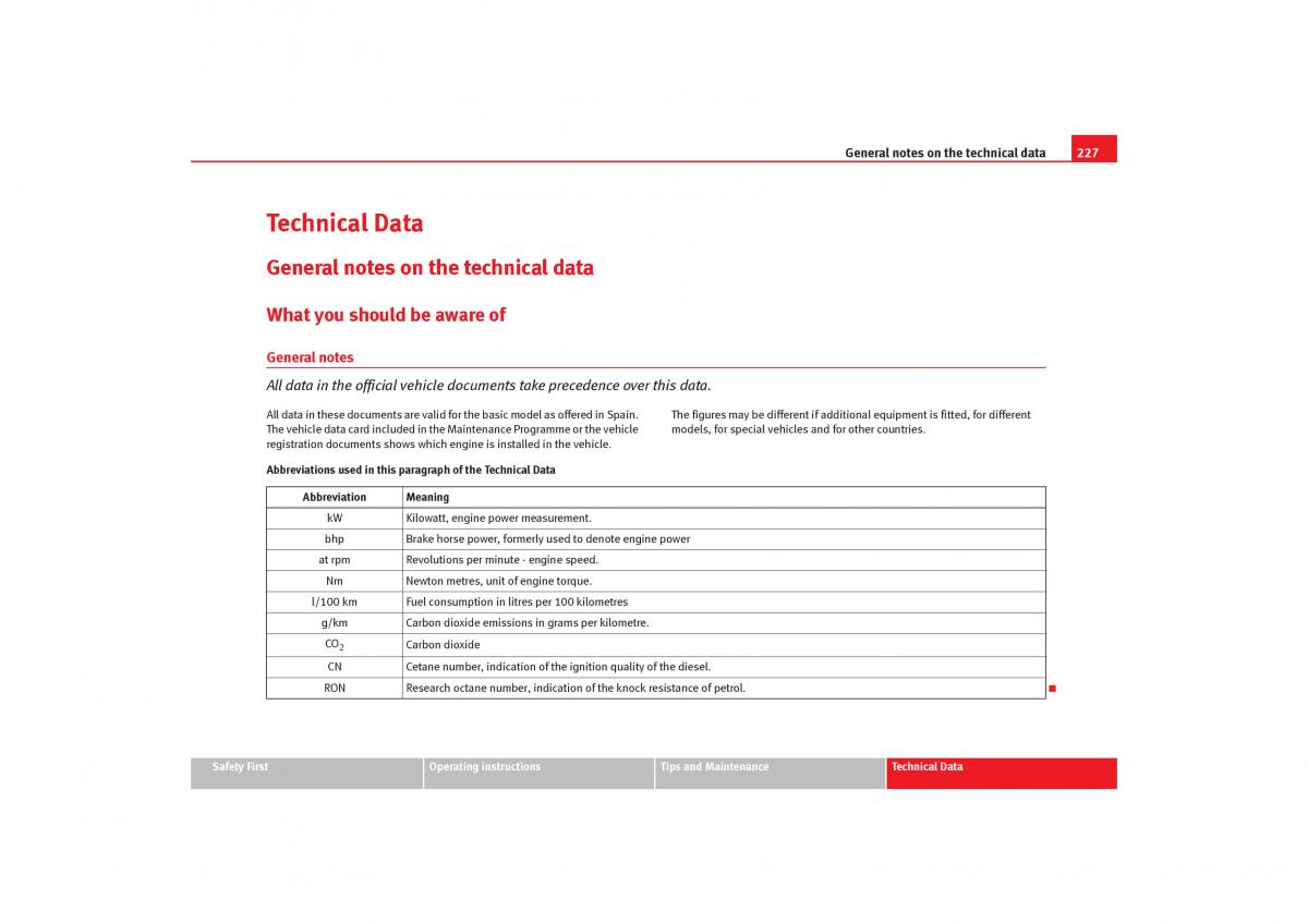 Seat Cordoba II 2 owners manual / page 229