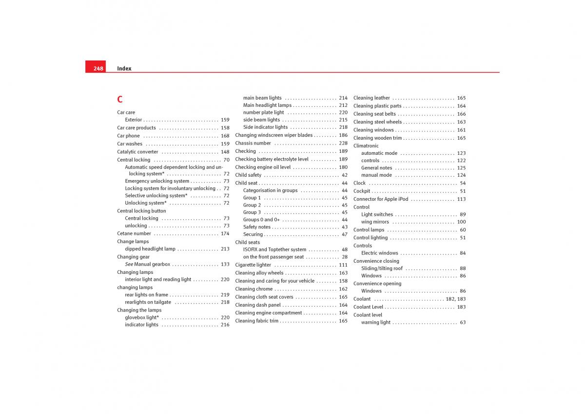 Seat Cordoba II 2 owners manual / page 250