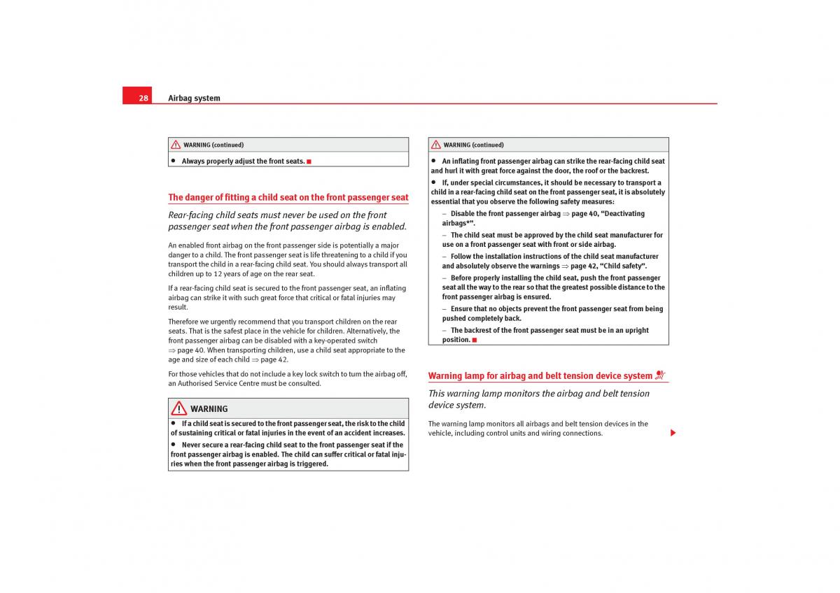 Seat Cordoba II 2 owners manual / page 30