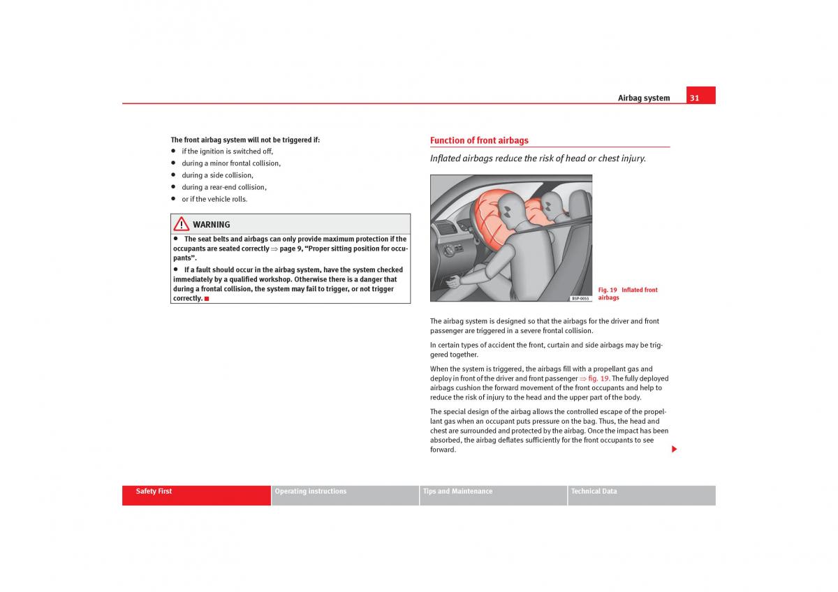 Seat Cordoba II 2 owners manual / page 33