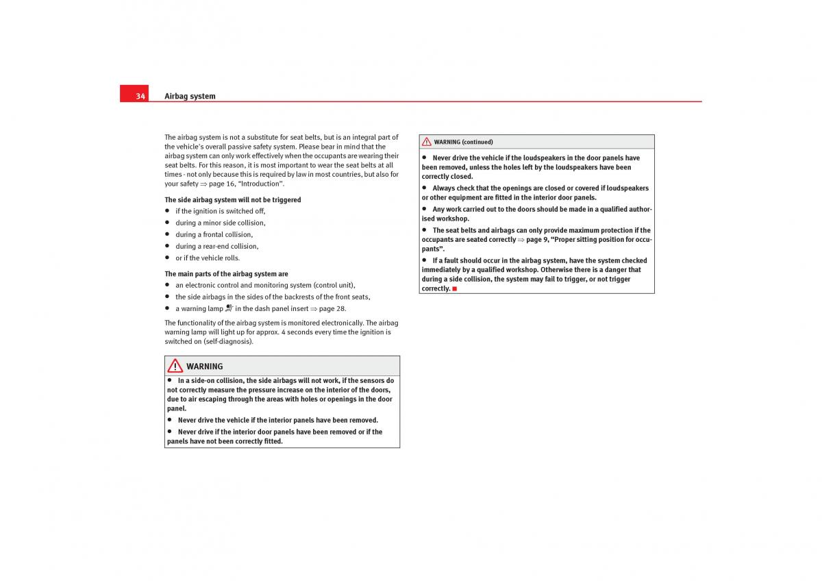 Seat Cordoba II 2 owners manual / page 36