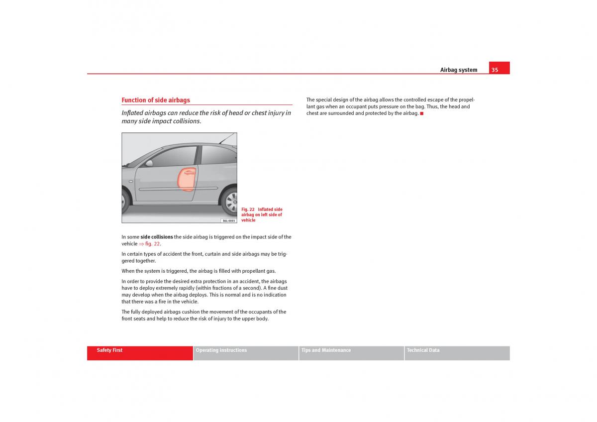 Seat Cordoba II 2 owners manual / page 37