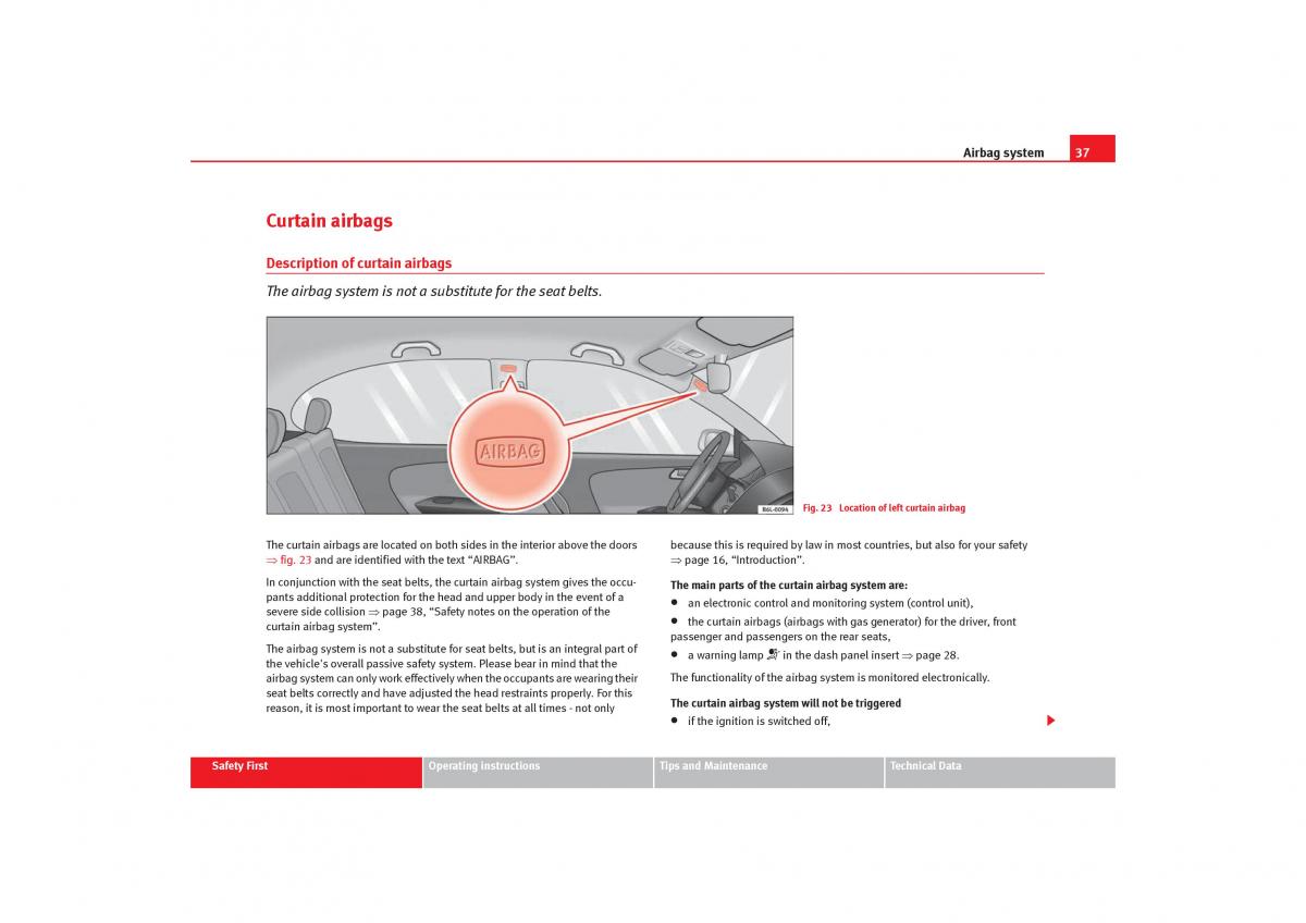 Seat Cordoba II 2 owners manual / page 39