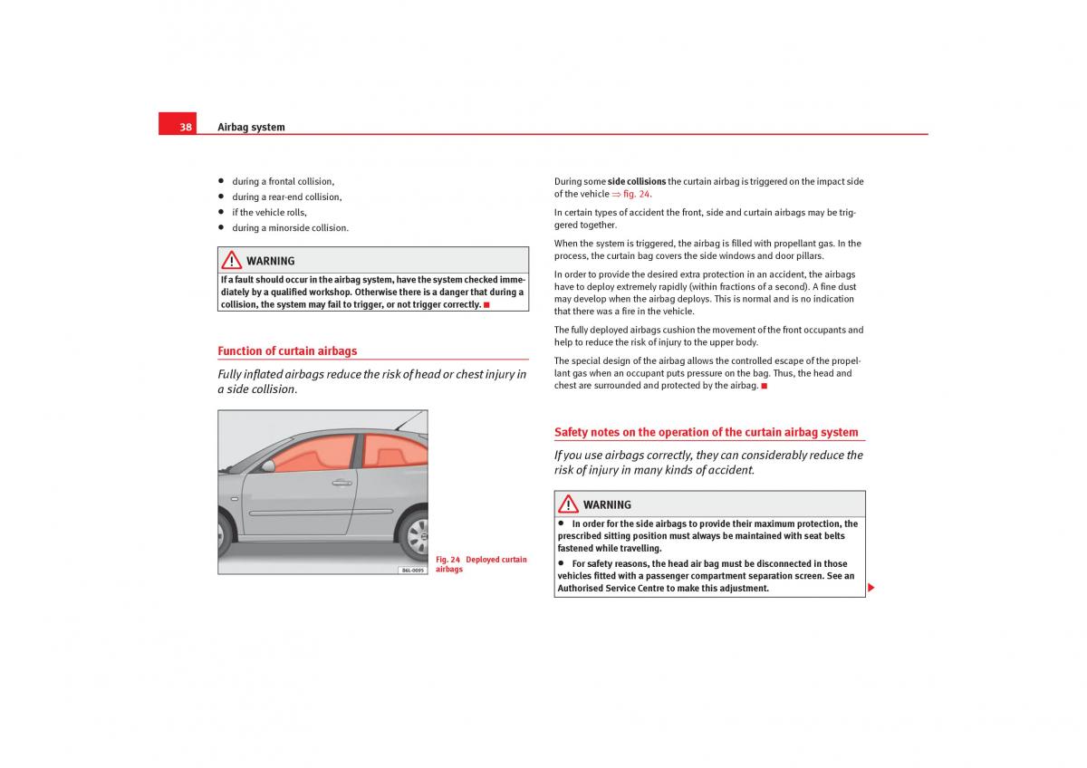 Seat Cordoba II 2 owners manual / page 40