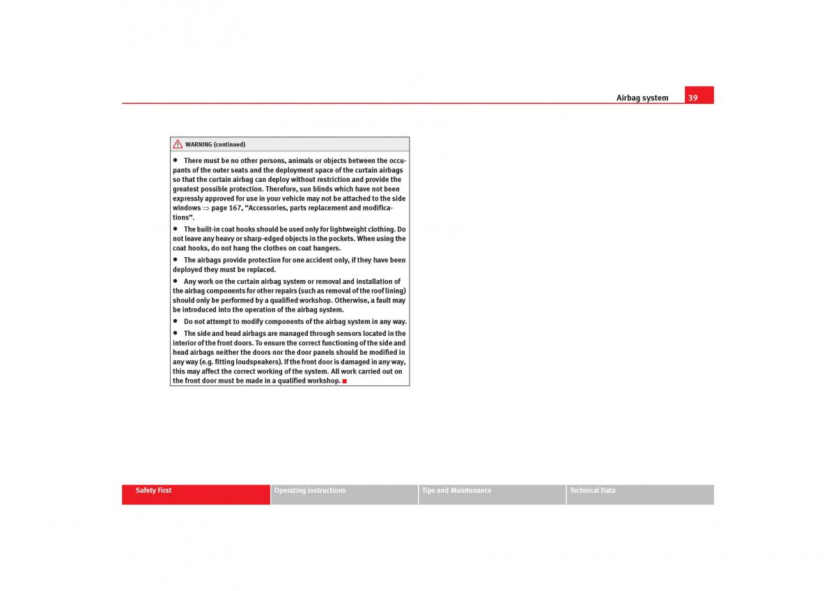 Seat Cordoba II 2 owners manual / page 41