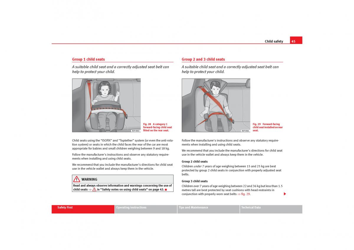 Seat Cordoba II 2 owners manual / page 47