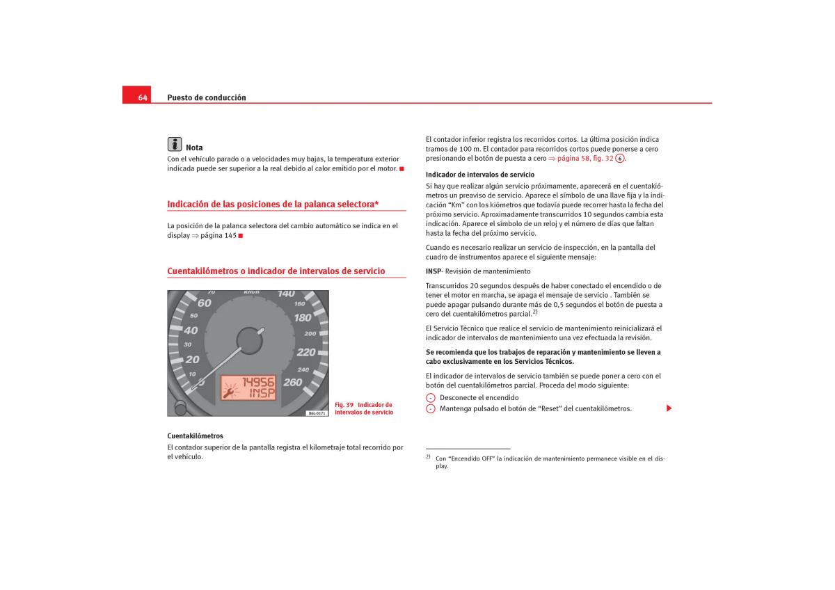 Seat Cordoba II 2 manual del propietario / page 66