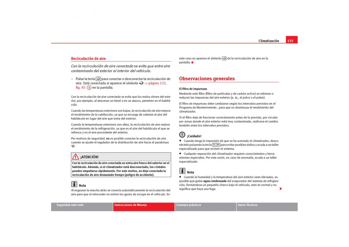 Seat Cordoba II 2 manual del propietario / page 137