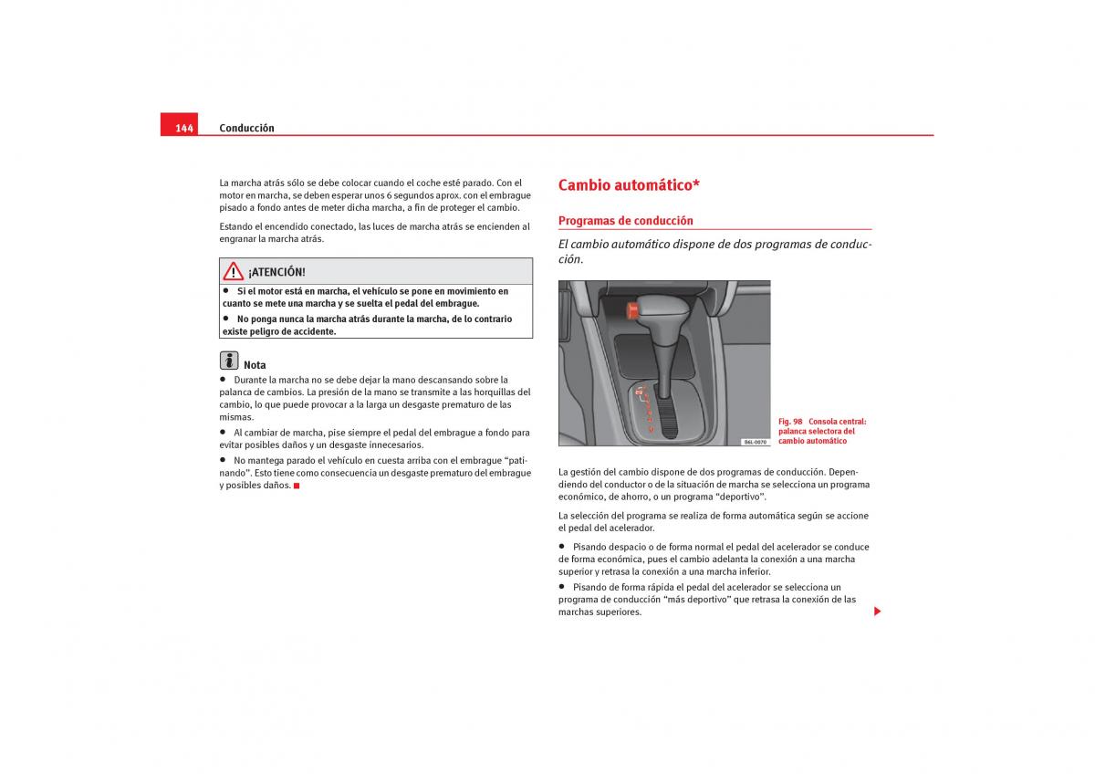 Seat Cordoba II 2 manual del propietario / page 146