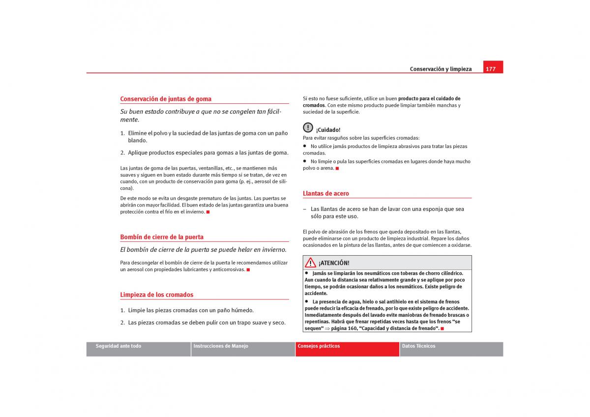 Seat Cordoba II 2 manual del propietario / page 179