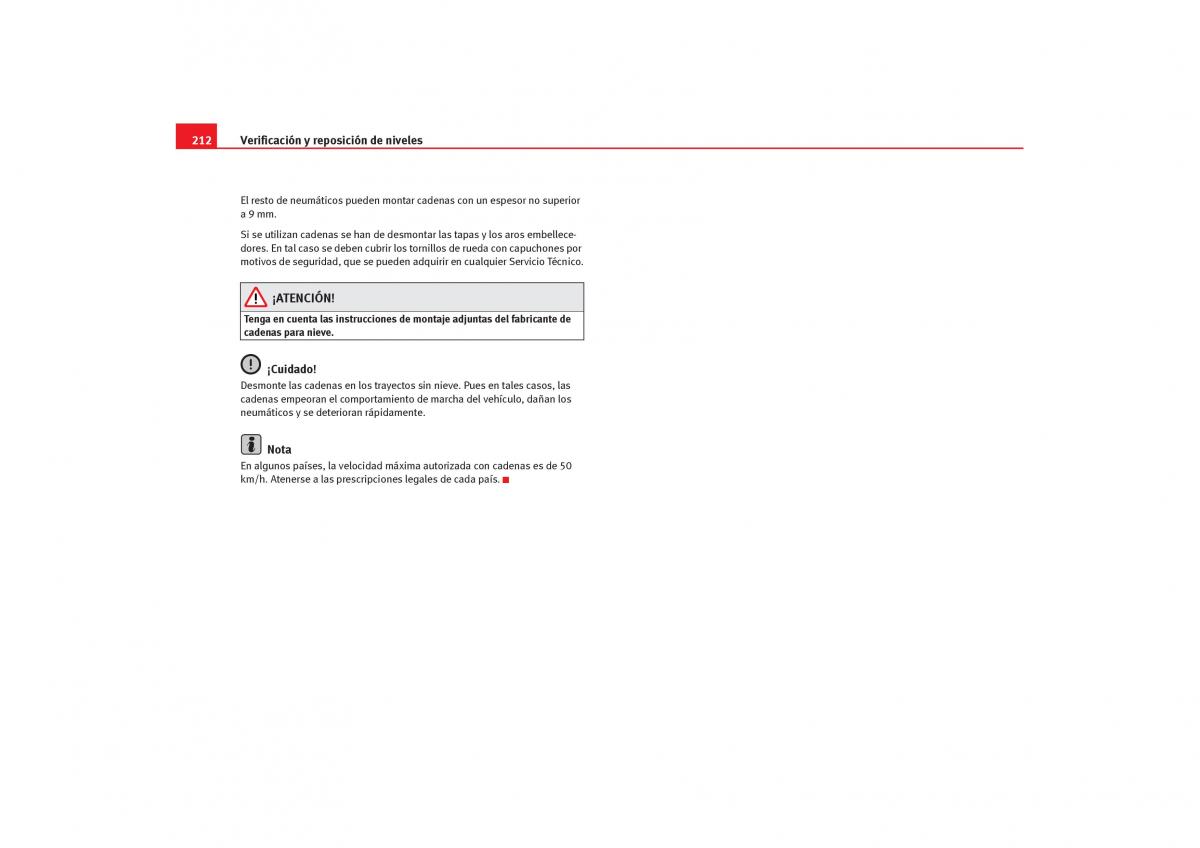 Seat Cordoba II 2 manual del propietario / page 214