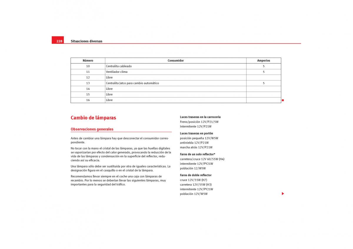 Seat Cordoba II 2 manual del propietario / page 230