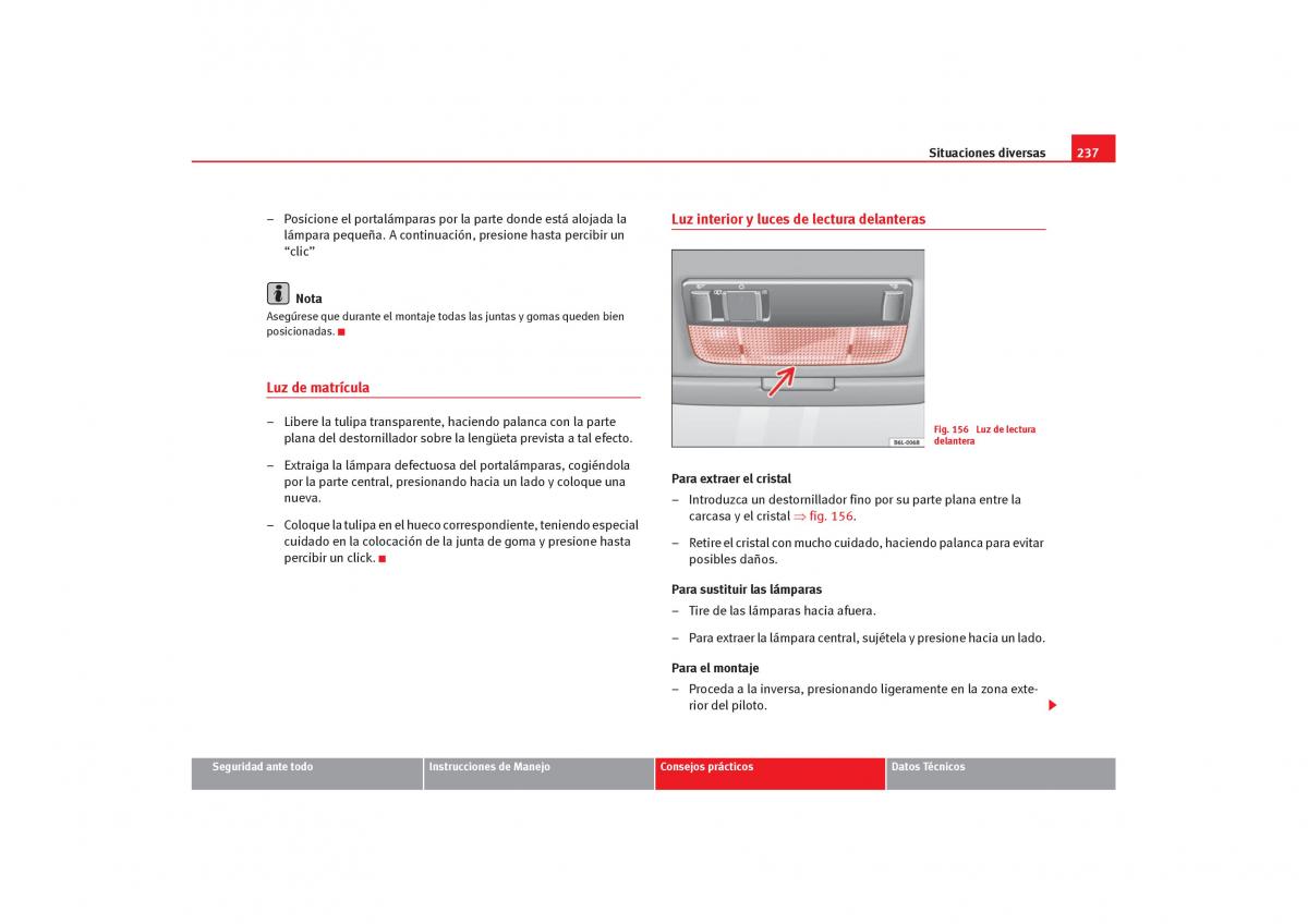 Seat Cordoba II 2 manual del propietario / page 239