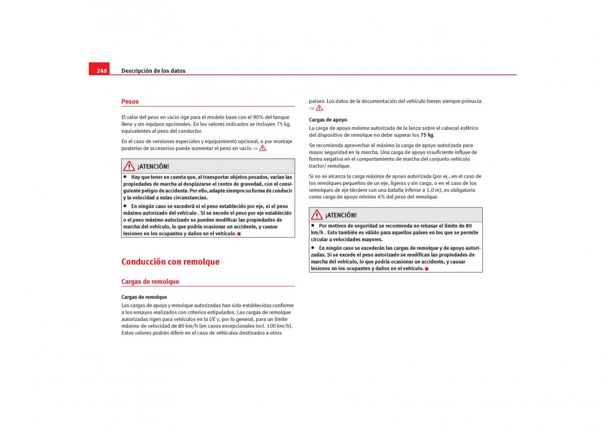 Seat Cordoba II 2 manual del propietario / page 250