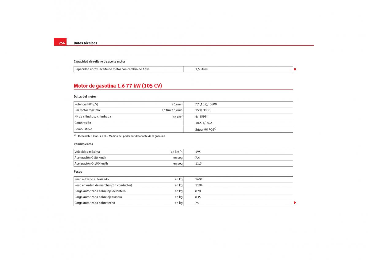 Seat Cordoba II 2 manual del propietario / page 258