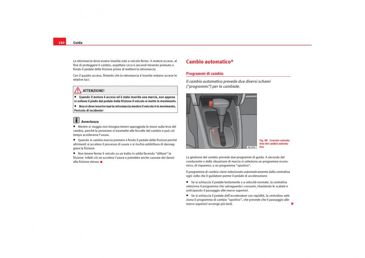 Seat Cordoba II 2 manuale del proprietario / page 142