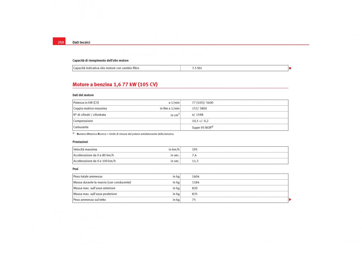 Seat Cordoba II 2 manuale del proprietario / page 252