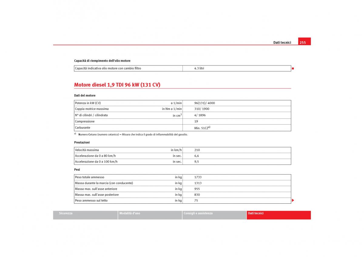 Seat Cordoba II 2 manuale del proprietario / page 257