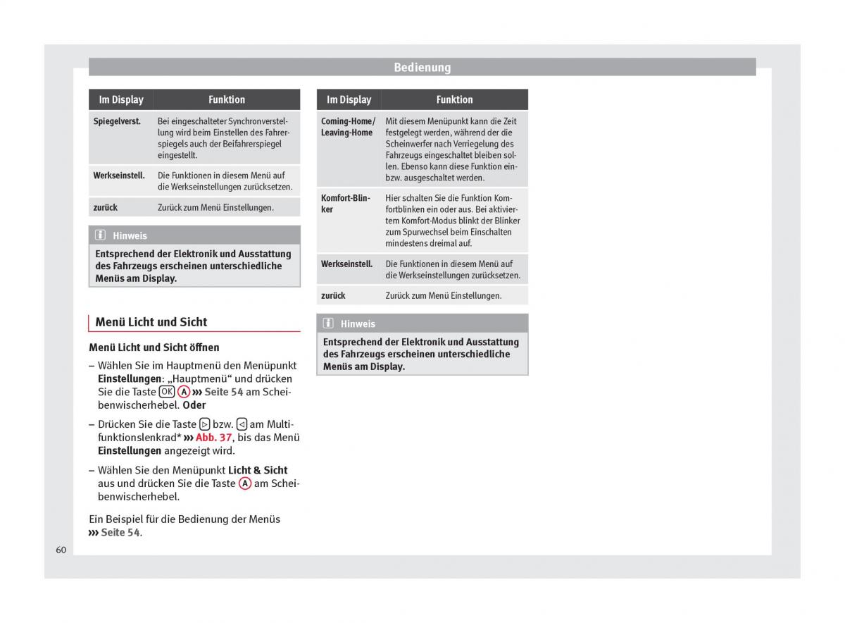 Seat Altea Handbuch / page 62