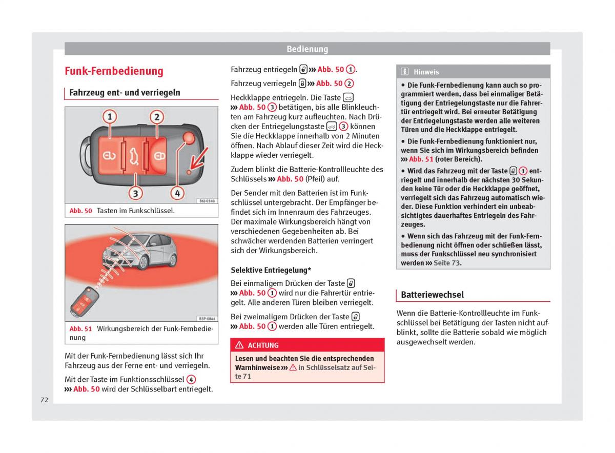 Seat Altea Handbuch / page 74