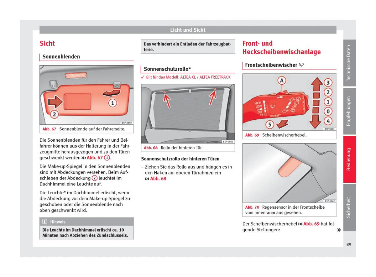 Seat Altea Handbuch / page 91