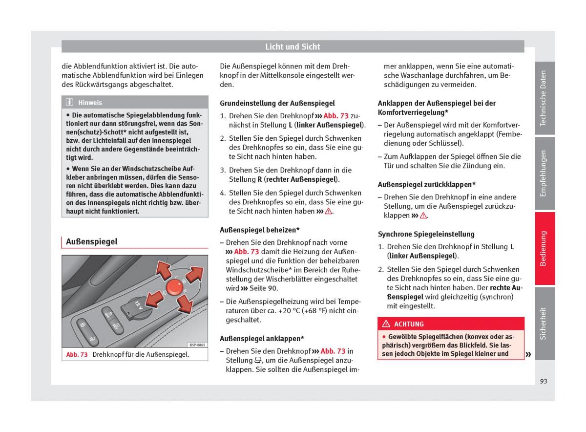 Seat Altea Handbuch / page 95