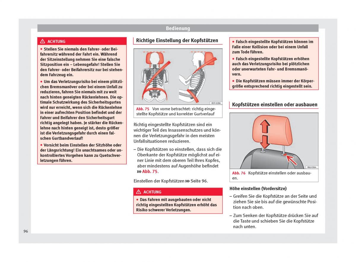 Seat Altea Handbuch / page 98