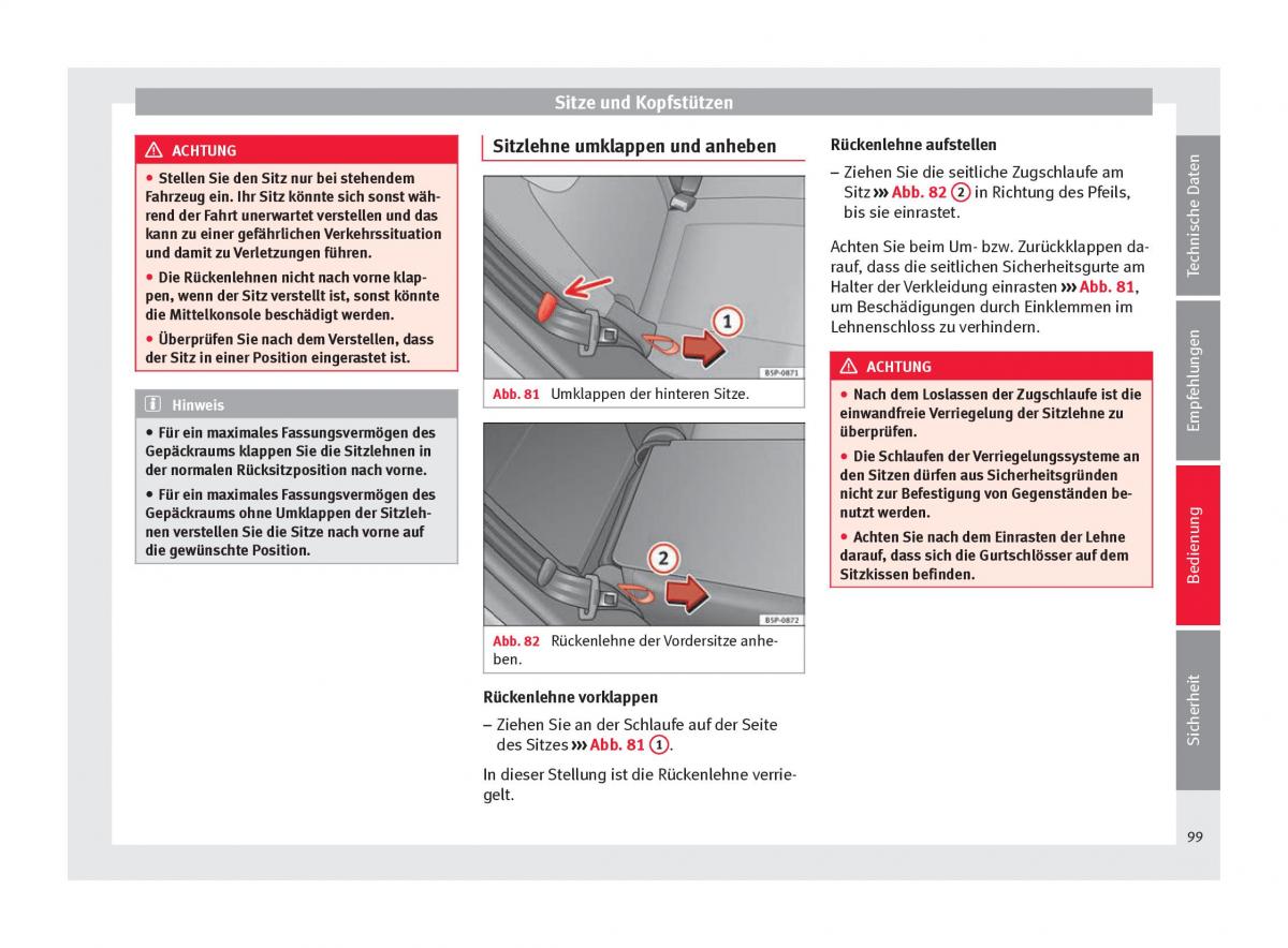 Seat Altea Handbuch / page 101