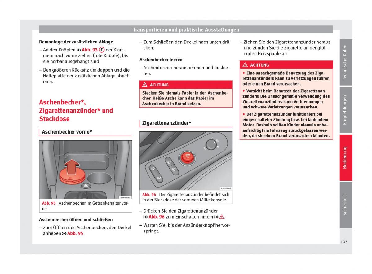 Seat Altea Handbuch / page 107